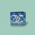 Blue monogram wallet matched mint background