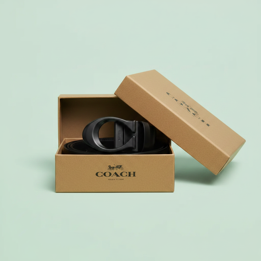 Coach Belt in Box Front