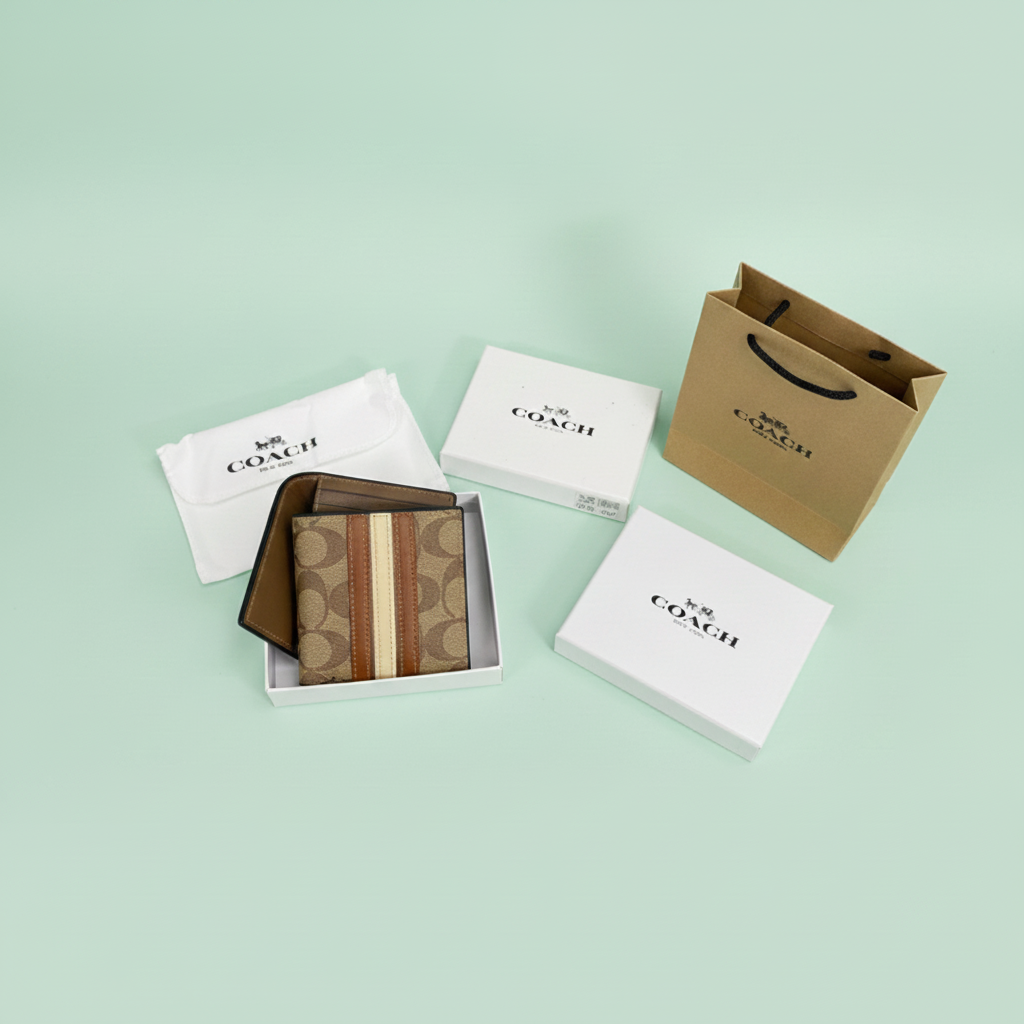 Coach Stripe Wallet – Box