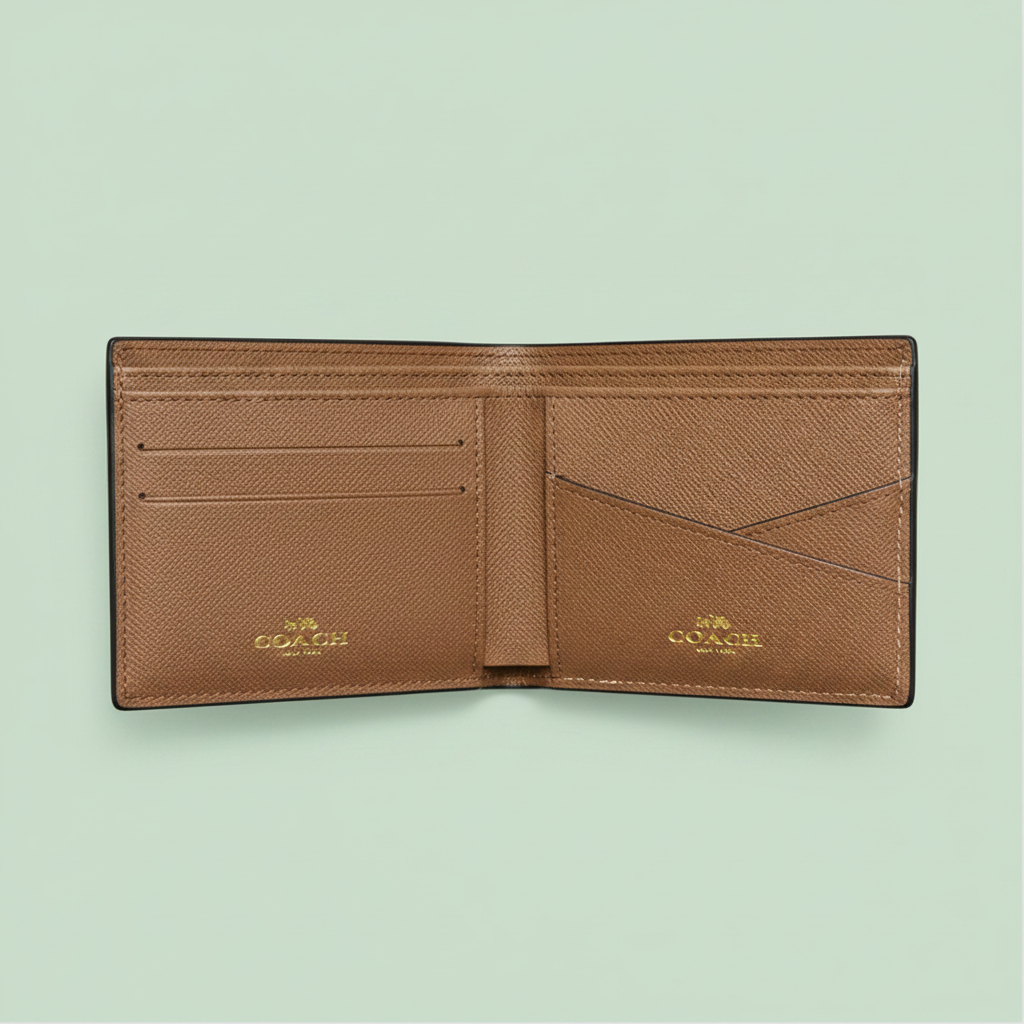 Coach Stripe Wallet – Open