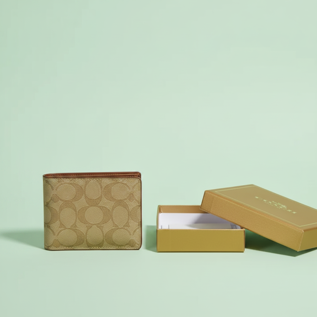 Coach Wallet in Box – Pastel Mint