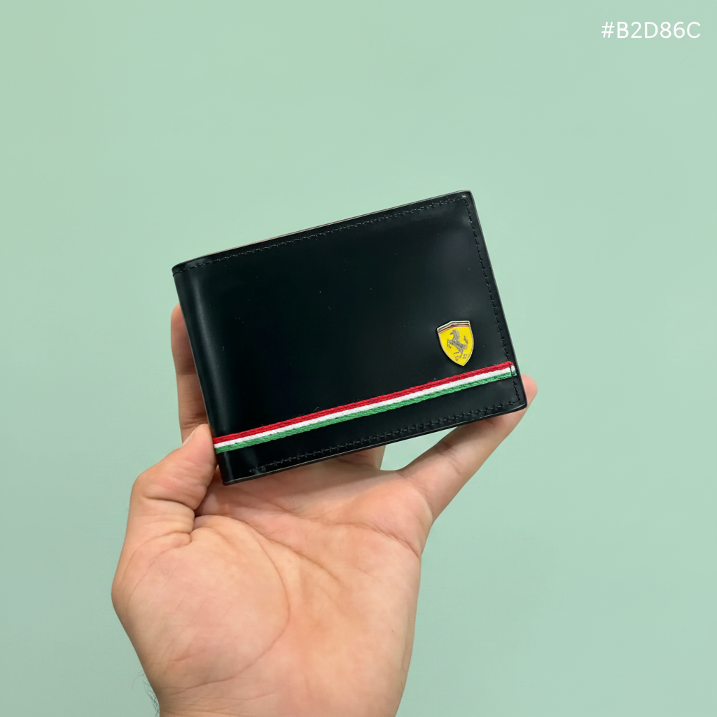 Premium Racing Shield Bifold Wallet – UGC Style