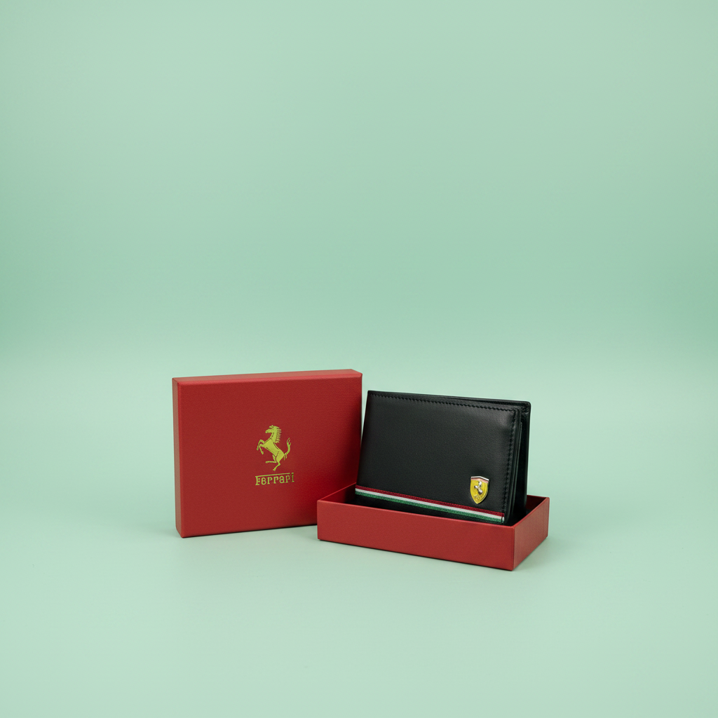Premium Racing Shield Bifold Wallet – With Gift Box