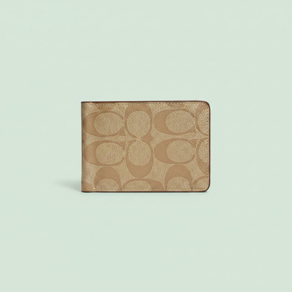 Premium Monogram Bifold Wallet – Front View